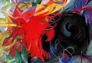 Fighting Forms - Franz Marc - Oil Painting Reproductions and Prints